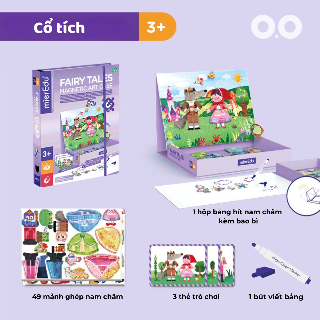 Hộp trò chơi lắp ghép nam châm sáng tạo mierEdu [Magnetic Art Case]