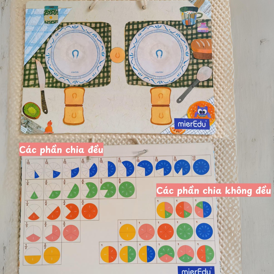 Bảng xếp hình nam châm toán học/ Khủng long/ Hệ mặt trời [mierEdu Magnetic Pad]