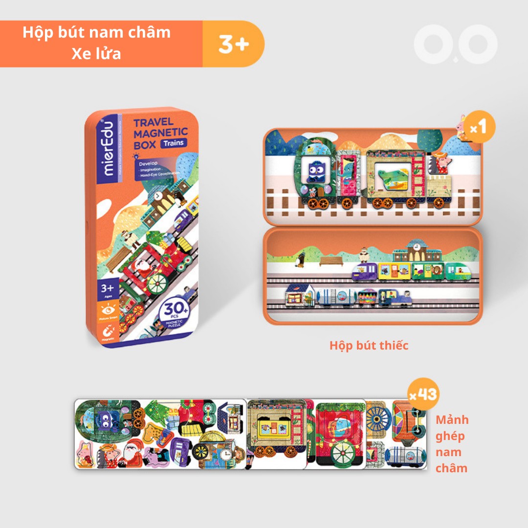 Hộp bút lắp ráp nam châm - Phương tiện giao thông [mierEdu Magnetic Puzzle Boxes Transports]