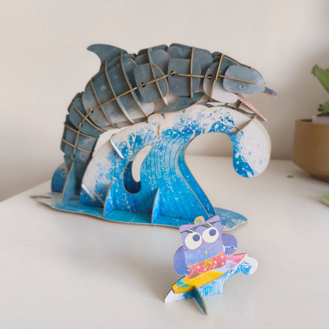 Bộ xếp mô hình 3D chi tiết mierEdu -Các loài cá to lớn ngoài đại dương