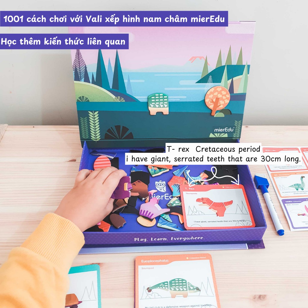 Hộp trò chơi lắp ghép nam châm sáng tạo mierEdu [Magnetic Art Case]