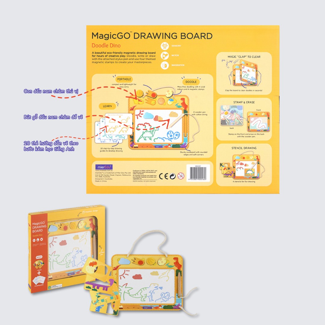 Bảng vẽ xóa nam châm, bảo vệ môi trường [Magic Go Drawing Board mierEdu]