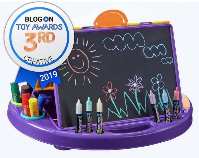 Bảng vẽ 2 in1 Little Brian (gồm bảng trắng, bảng đen và màu vẽ)