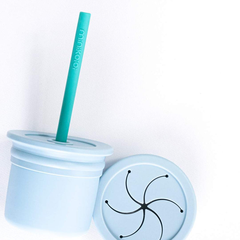 Cốc ăn dặm 3 giai đoạn silicone cao cấp - Minikoioi Sip+Snack | Chính hãng, châu Âu, Thổ Nhĩ Kỳ