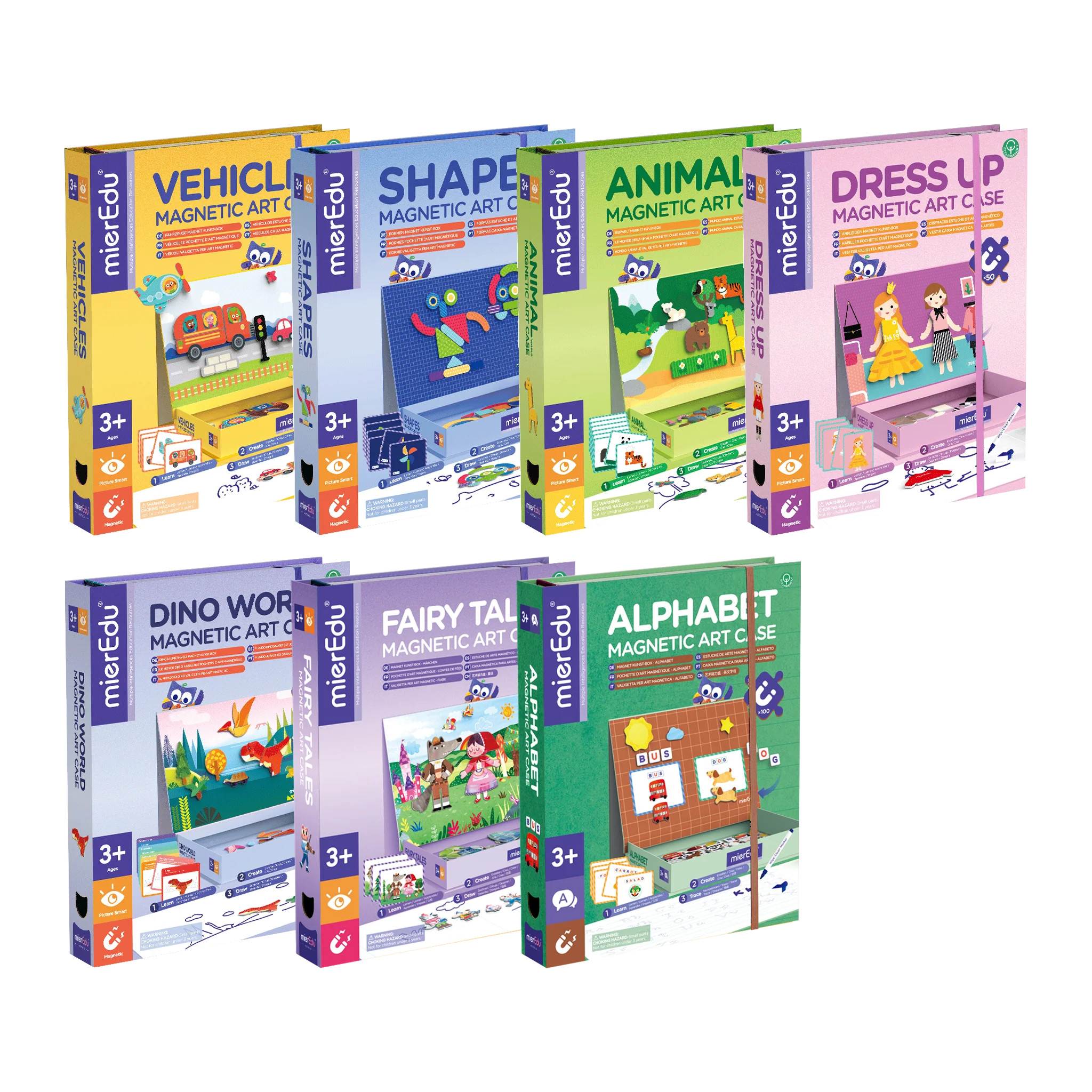 Hộp trò chơi lắp ghép nam châm sáng tạo mierEdu [Magnetic Art Case]