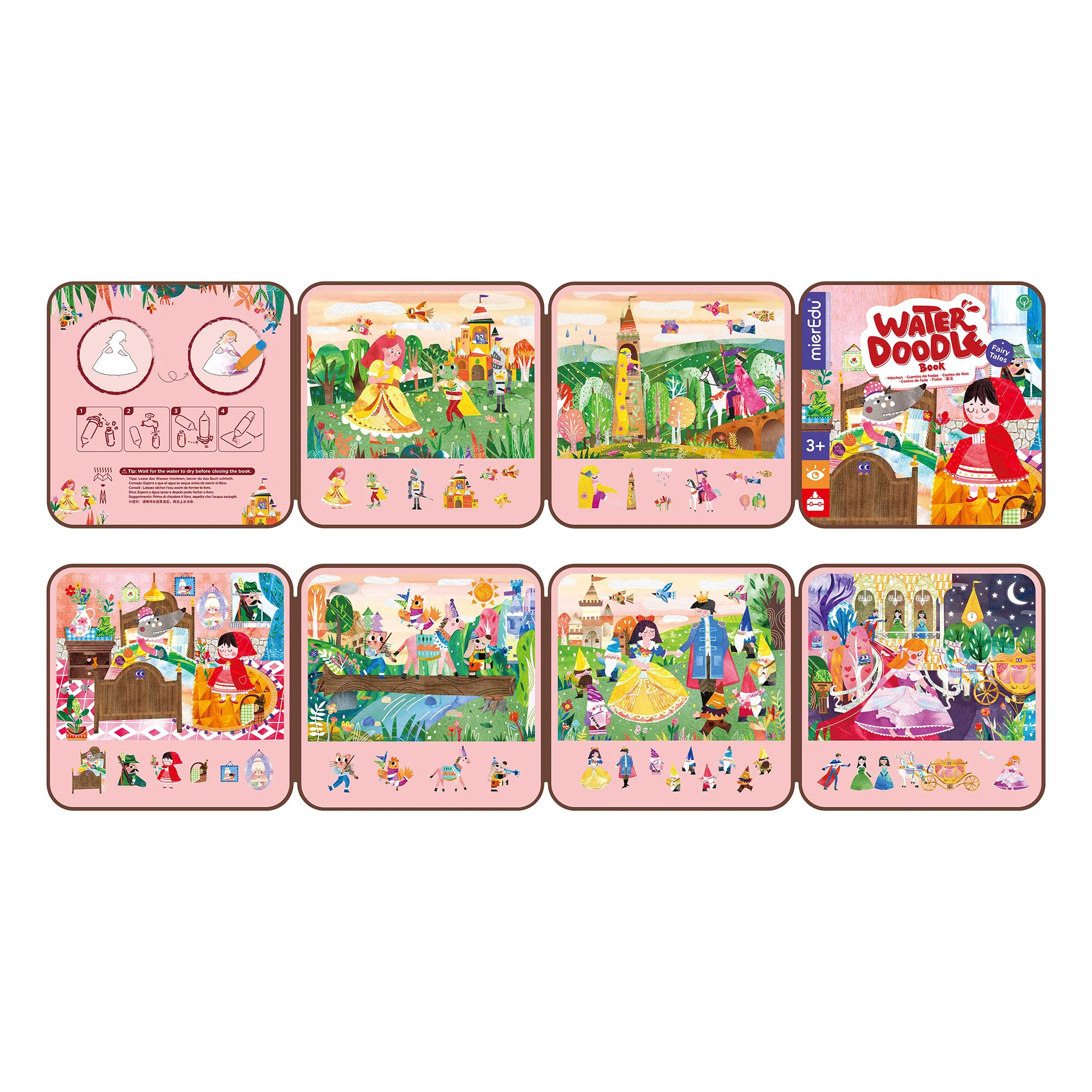 Sách tô màu nước ma thuật (chính hãng Úc), giấy premium, dùng nhiều lần không rách