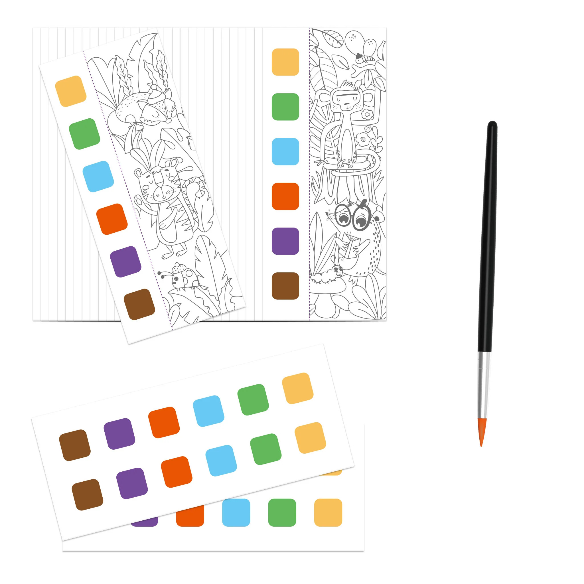 Tranh tô màu nghệ thuật bỏ túi mierEdu [Pocket Watercolour Painting Book]