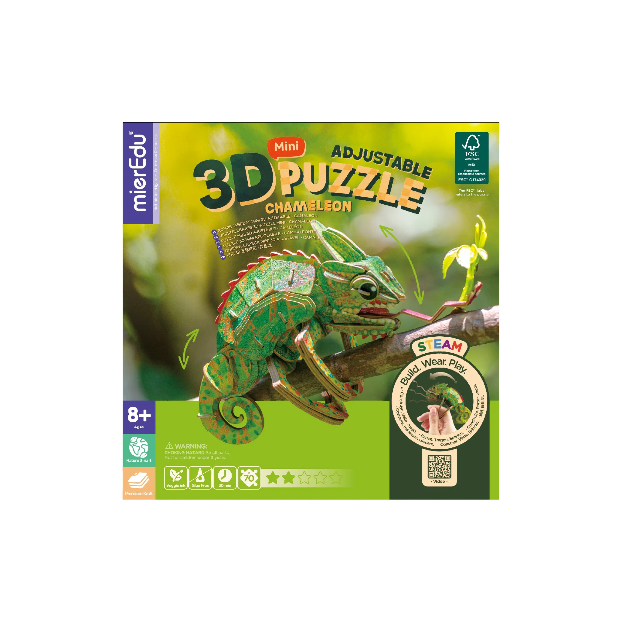 Bộ lắp ghép 3D chi tiết mierEdu - Động vật dễ thương (mini)