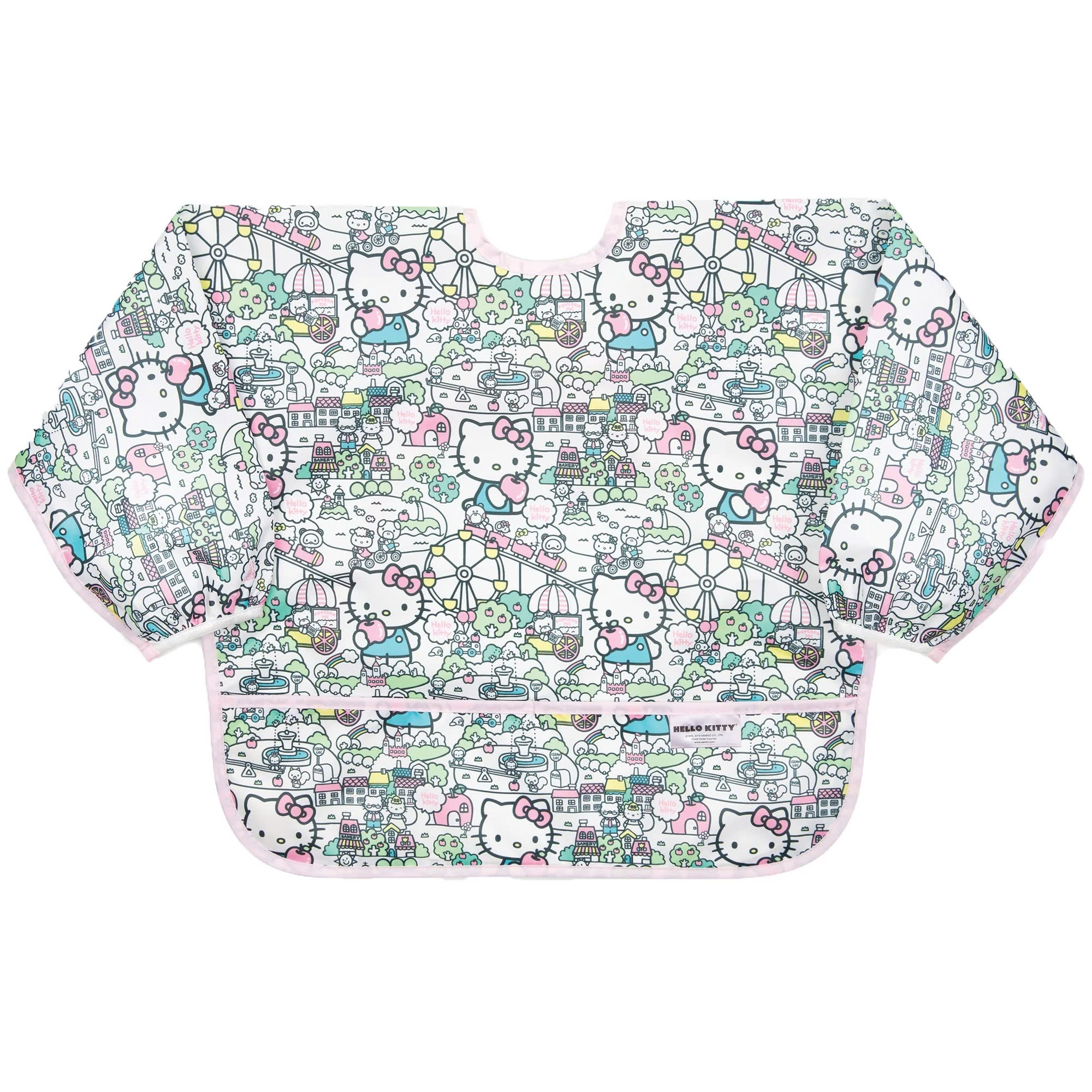 Áo yếm ăn dặm tay dài chống nước Bumkins