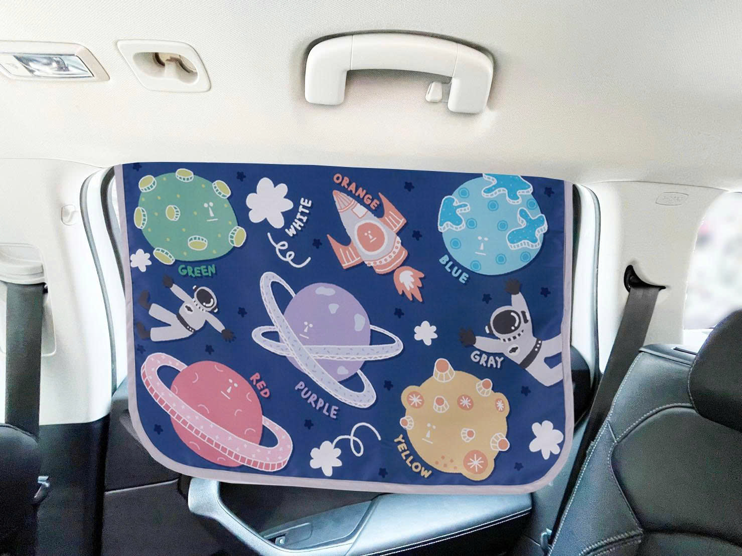 Tấm che nắng xe hơi, ngăn tia UV / tản nhiệt - Hệ mặt trời ngộ nghĩnh