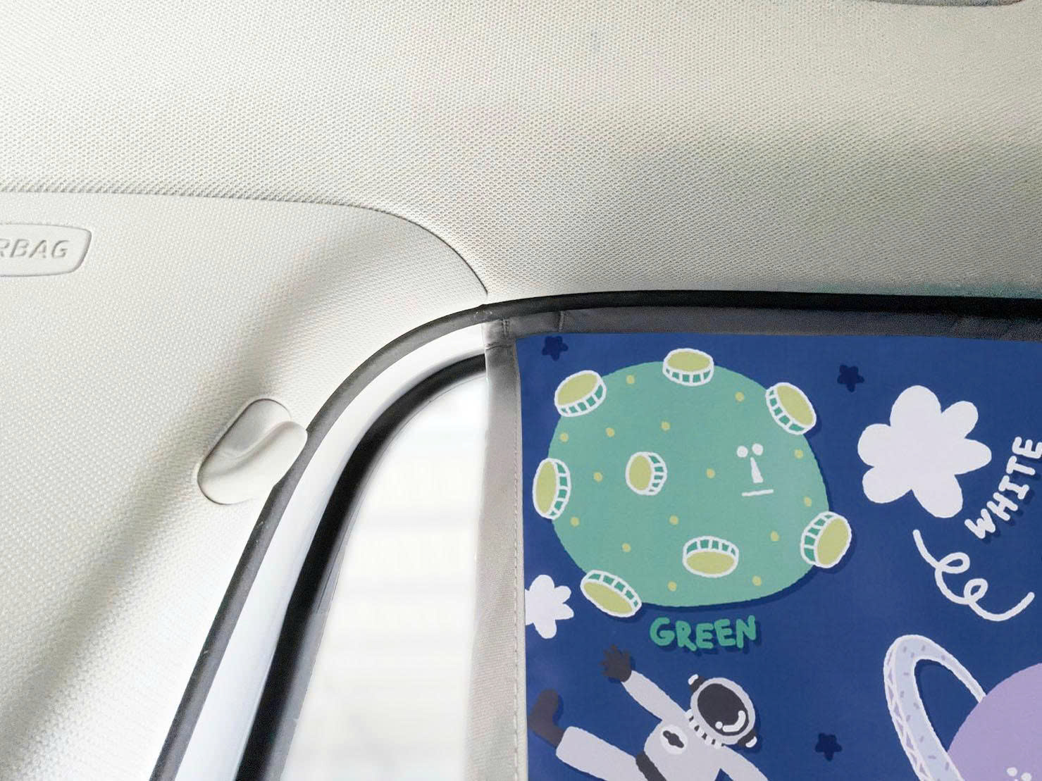 Tấm che nắng xe hơi, ngăn tia UV / tản nhiệt - Hệ mặt trời ngộ nghĩnh