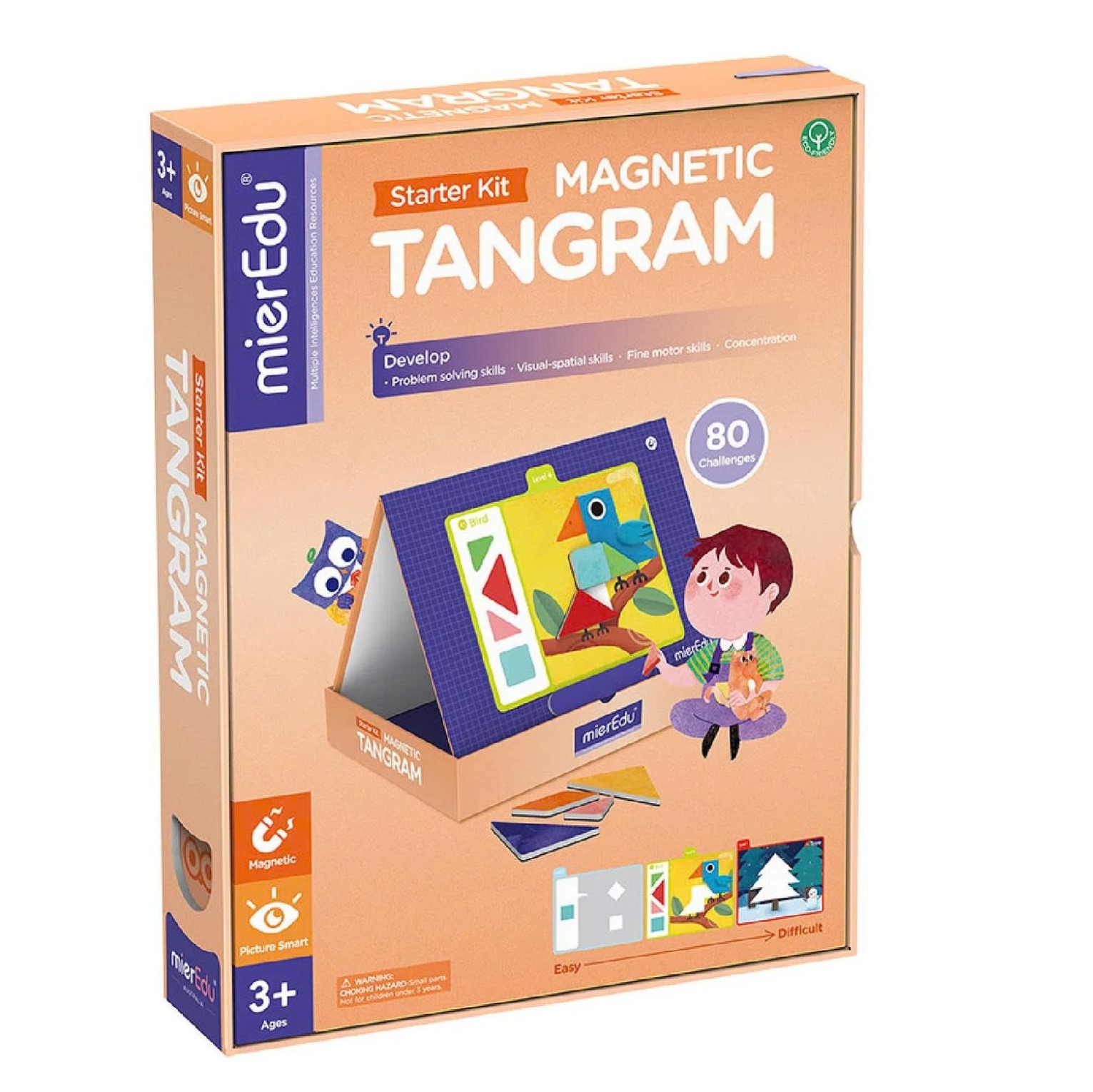 Bộ đồ chơi lắp ráp thông minh – Tangram Cấp độ cơ bản (1 người chơi)