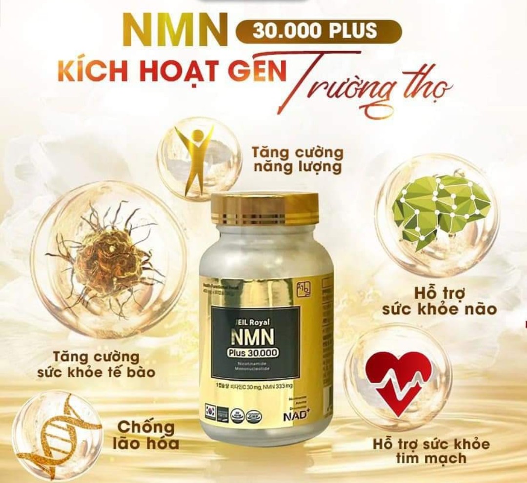 Viên Uống NMN Trẻ Hóa Jeil Royal NMN 30000 Plus: Kích hoạt zen trường thọ.