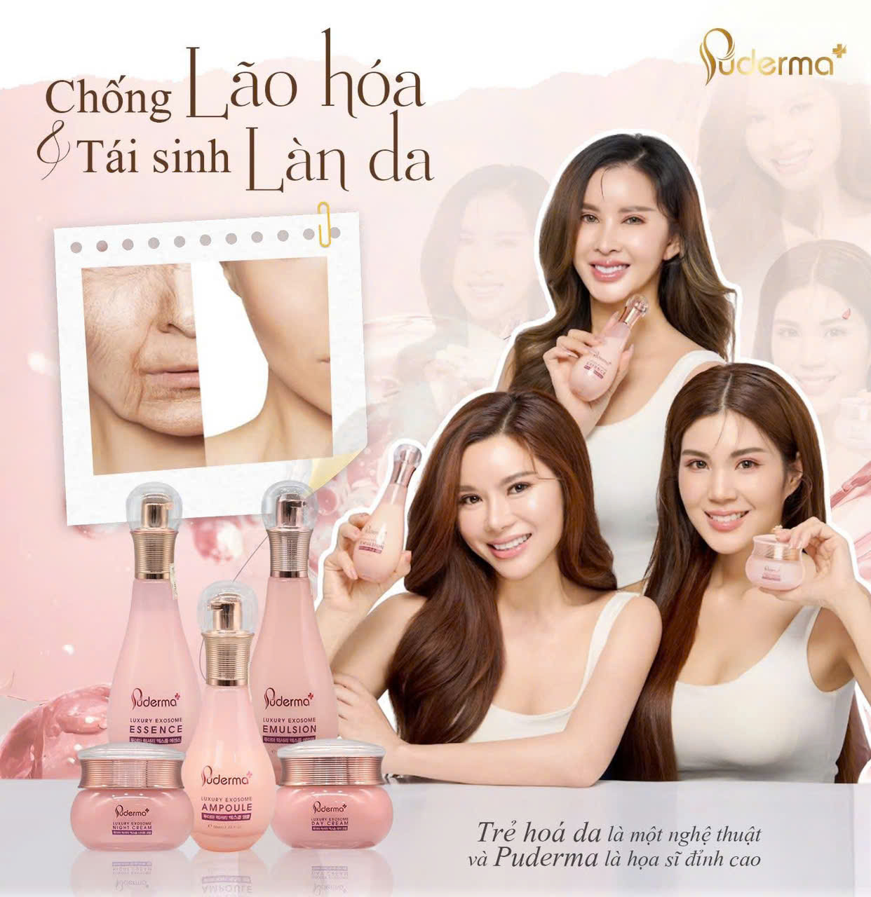 Lý do nên chọn Bộ Kem Ngày & Đêm Puderma Luxury Exosome 50ml – Dưỡng sáng, nâng cơ, chăm sóc da chuyên sâu