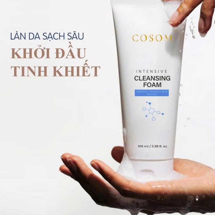 Sữa Rửa Mặt COSOM Intensive Cleansing Foam: Giải Pháp Làm Sạch Sâu Dịu Nhẹ Cho Mọi Loại Da