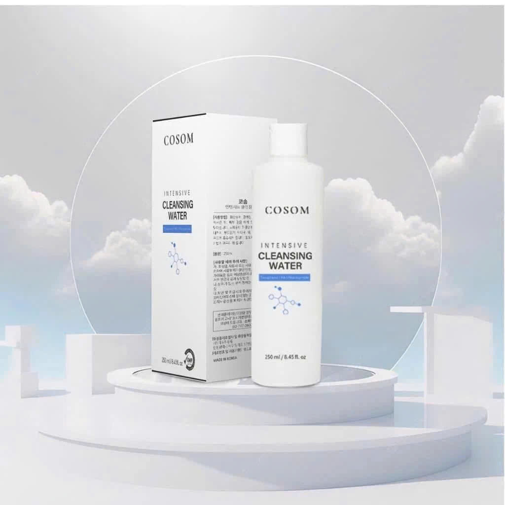 Nước Tẩy Trang COSOM Intensive Cleansing Water Hàn Quốc: Làm Sạch Sâu – Dưỡng Ẩm – Sáng Da