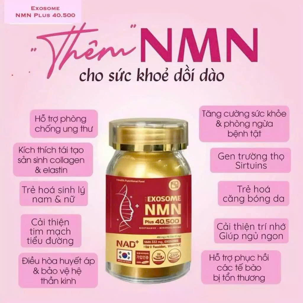NMN Plus 40.500 Là Gì? Công Dụng Của Exosome NMN 40.500 Đối Với Sức Khỏe Và Lão Hóa