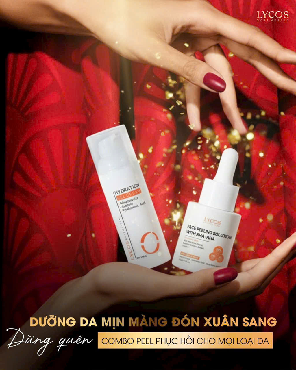 Combo Peel + Gel Cấp Ẩm Lycos – Bí quyết dưỡng da mịn màng đón xuân sang