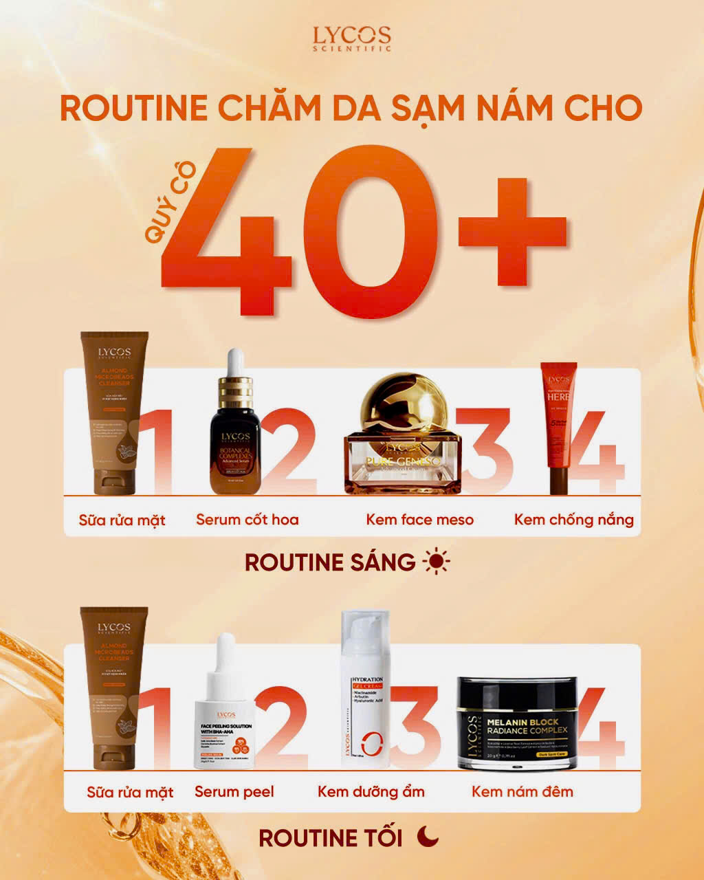 Routine chăm sóc da tuổi 40+ giúp da sáng khỏe, mịn màng mỗi ngày