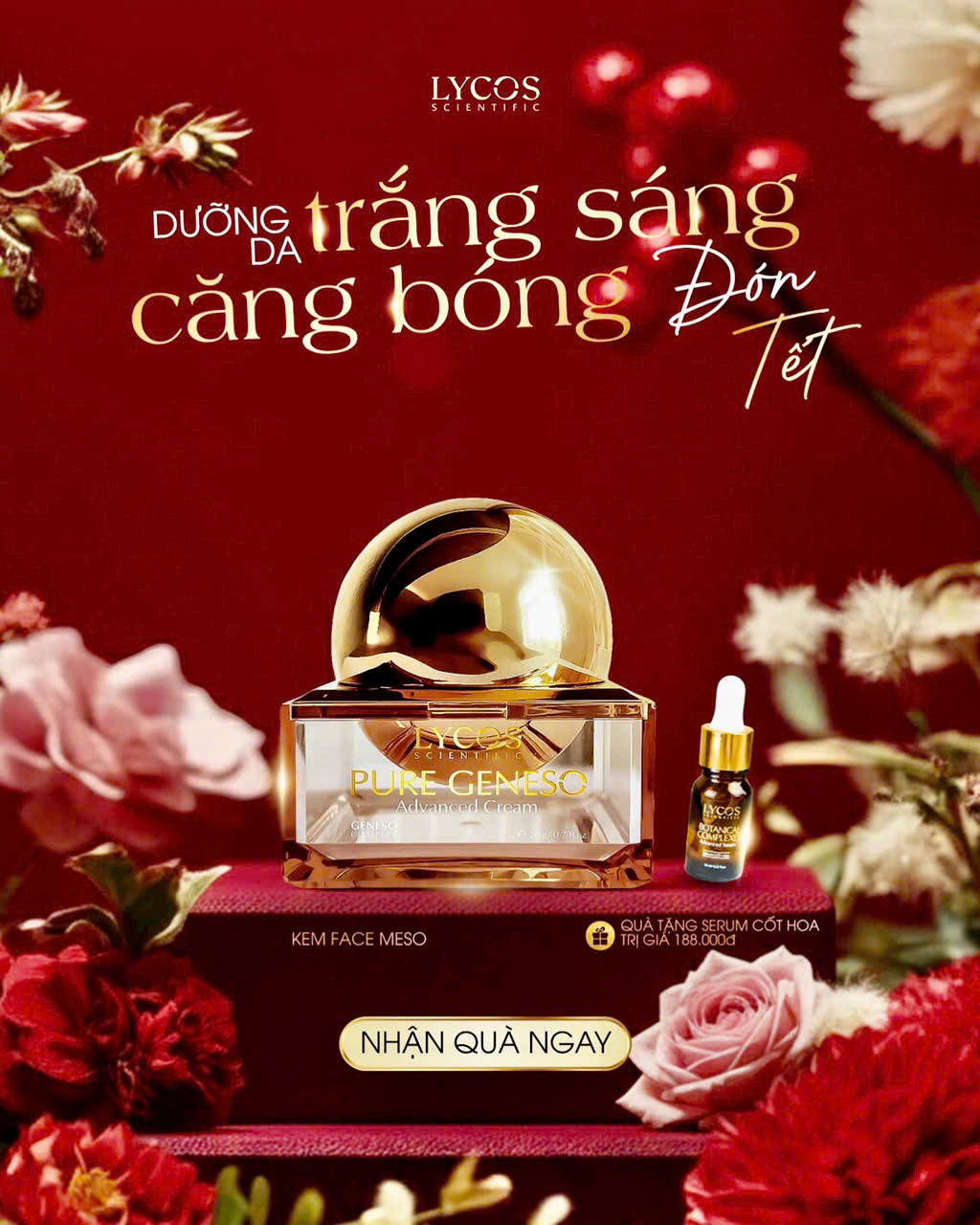 Kem Face Meso Lycos – Giải pháp dưỡng da căng bóng, trắng sáng đón Tết