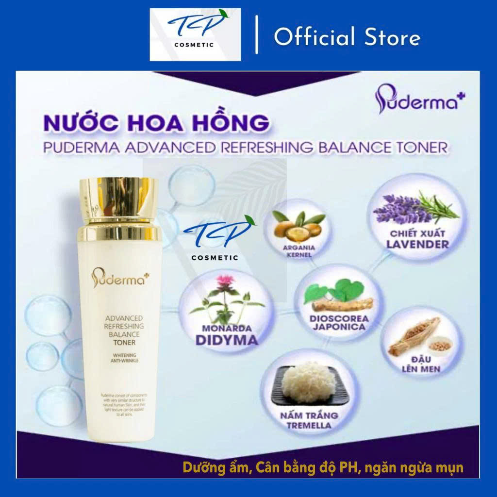 Nước Hoa Hồng Puderma Advanced Refreshing Balance Toner – Giải Pháp Cân Bằng Da Sau Làm Sạch