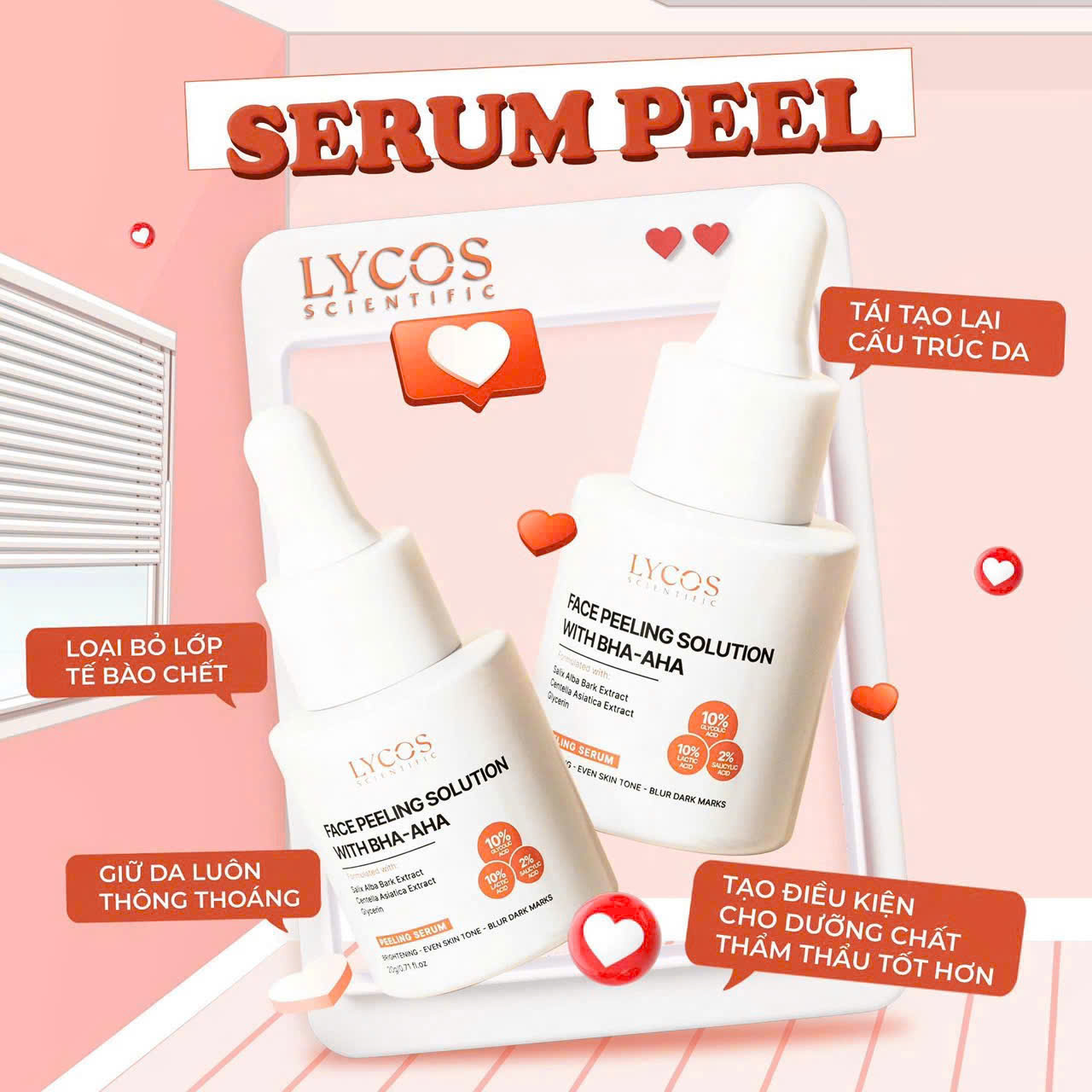 Serum Peel Lycos – Hỗ trợ làm mới làn da và giúp da thông thoáng hơn