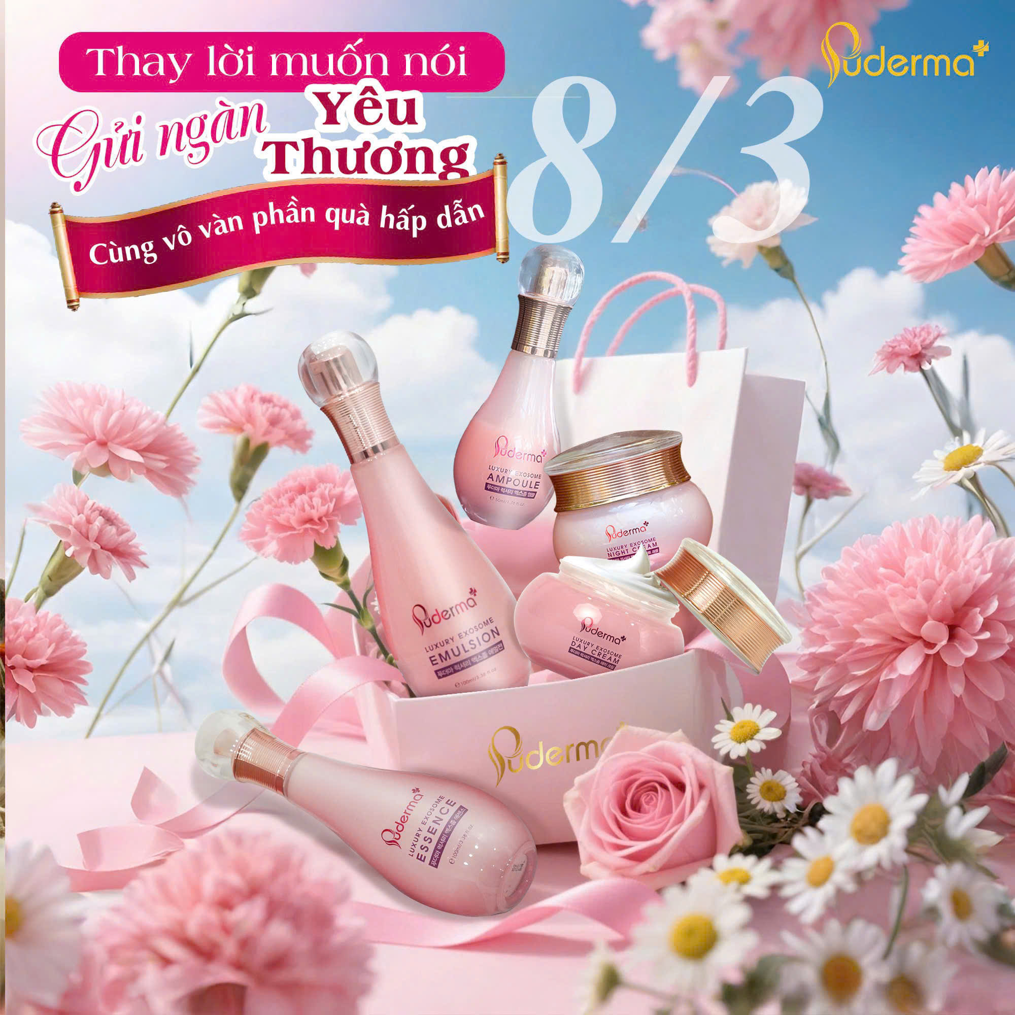 Quà 8/3 ý nghĩa: Bộ mỹ phẩm Luxury Puderma – Món quà tôn vinh vẻ đẹp phụ nữ