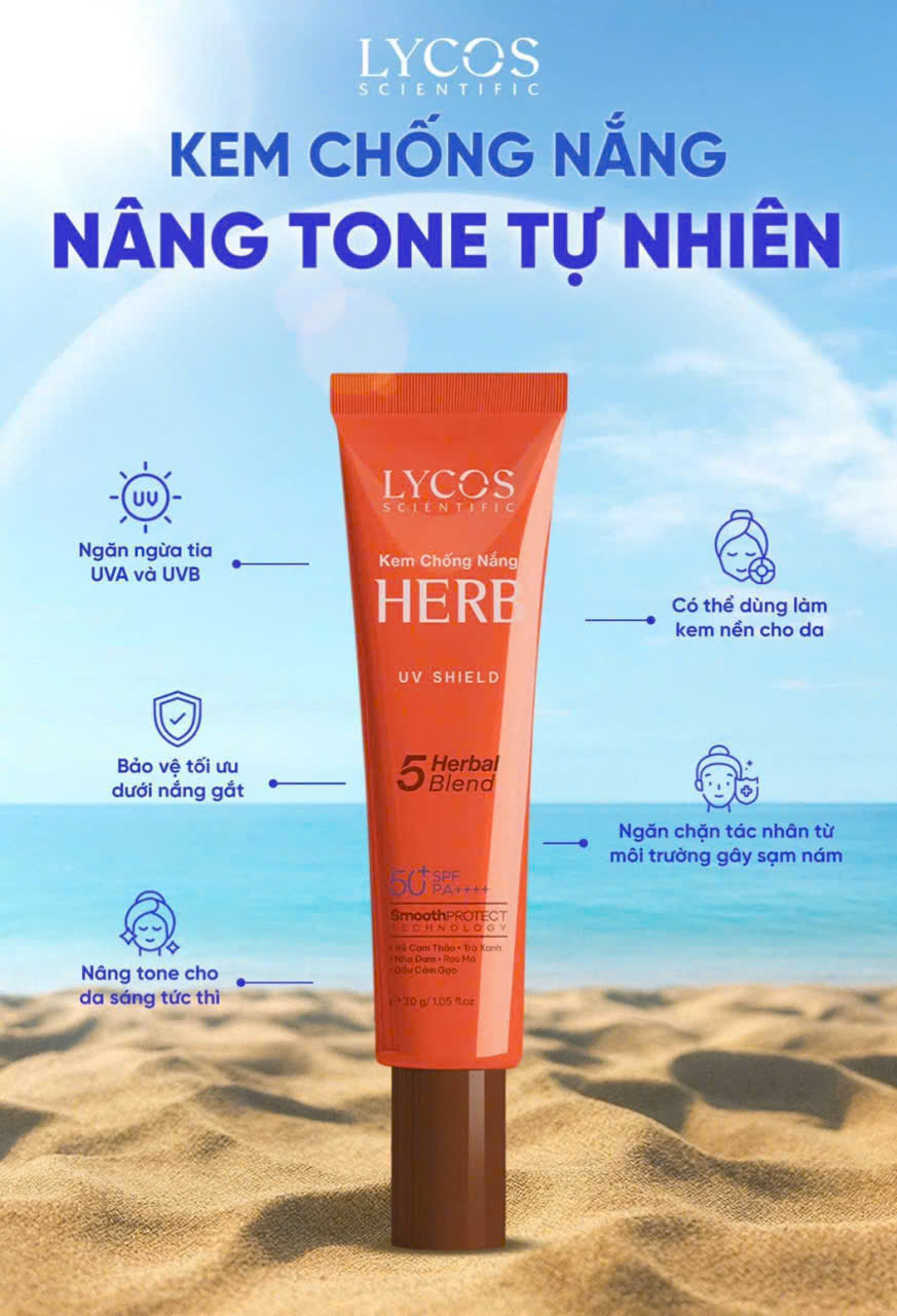 Kem chống nắng Herb UV Shield SPF 50+ PA++++: Bảo vệ da toàn diện, nâng tone tự nhiên mỗi ngày
