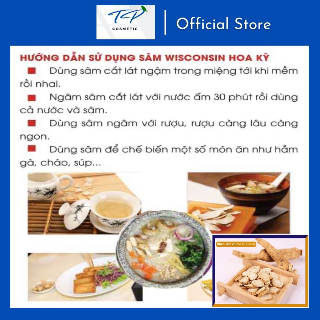 [Chính hãng] Nhân Sâm Wisconsin Hoa Kỳ (Sâm Mỹ) Cắt Lát: Bồi Bổ Sức Khỏe, Tăng Sức Đề Kháng, Điều Hòa Lipid Máu.