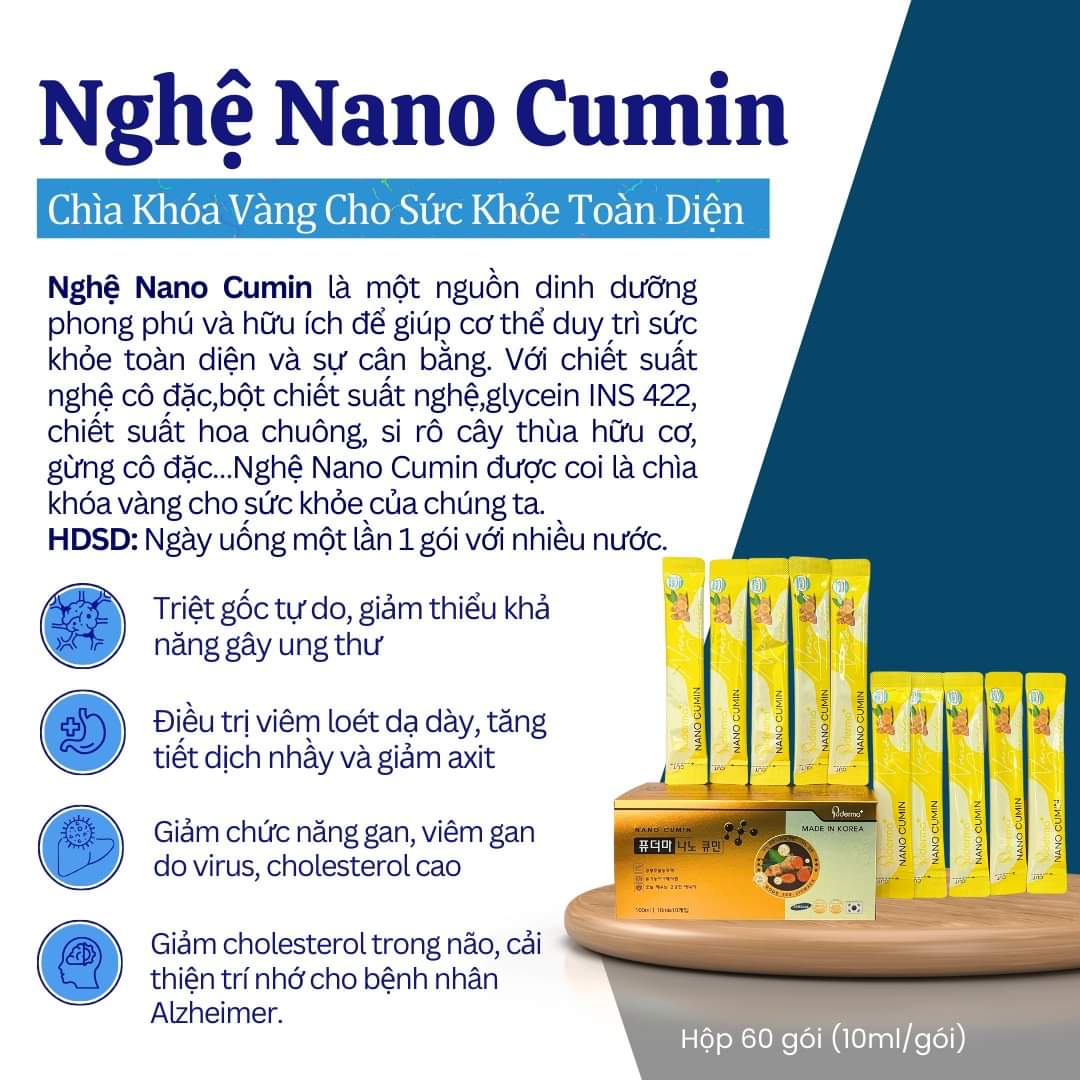 Tinh Chất Nghệ Nano Cumin Hàn Quốc - Hỗ Trợ Dạ Dày, Làm Đẹp Sau Sinh, Giảm Viêm, Tăng Sức Khỏe Từ Bên Trong