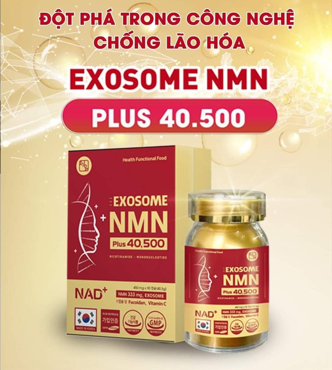 Viên Uống NMN Exosome 40500 Plus Jeil Royal – Tái Tạo Tế Bào Gốc, Trẻ Hóa, Mờ Nám, Chống Lão Hóa