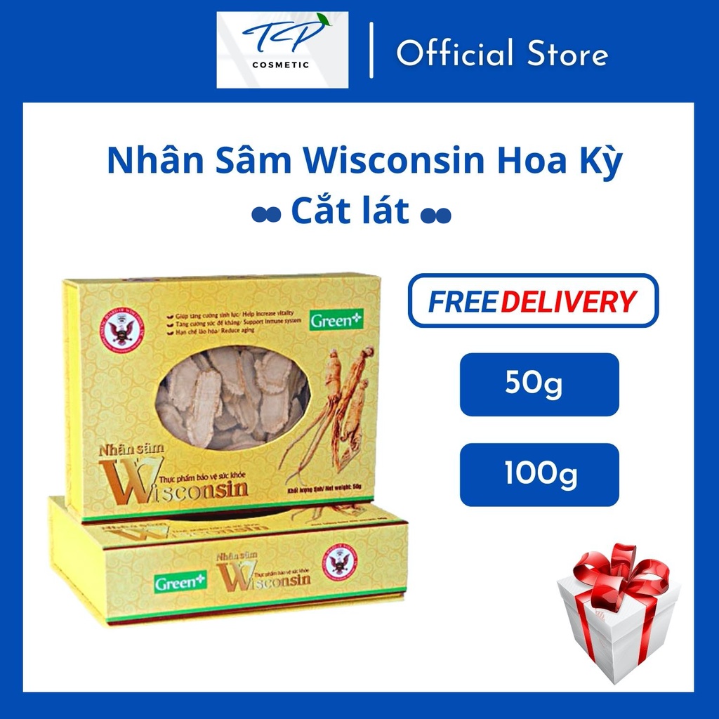 [Chính hãng] Nhân Sâm Wisconsin Hoa Kỳ (Sâm Mỹ) Cắt Lát: Bồi Bổ Sức Khỏe, Tăng Sức Đề Kháng, Điều Hòa Lipid Máu.