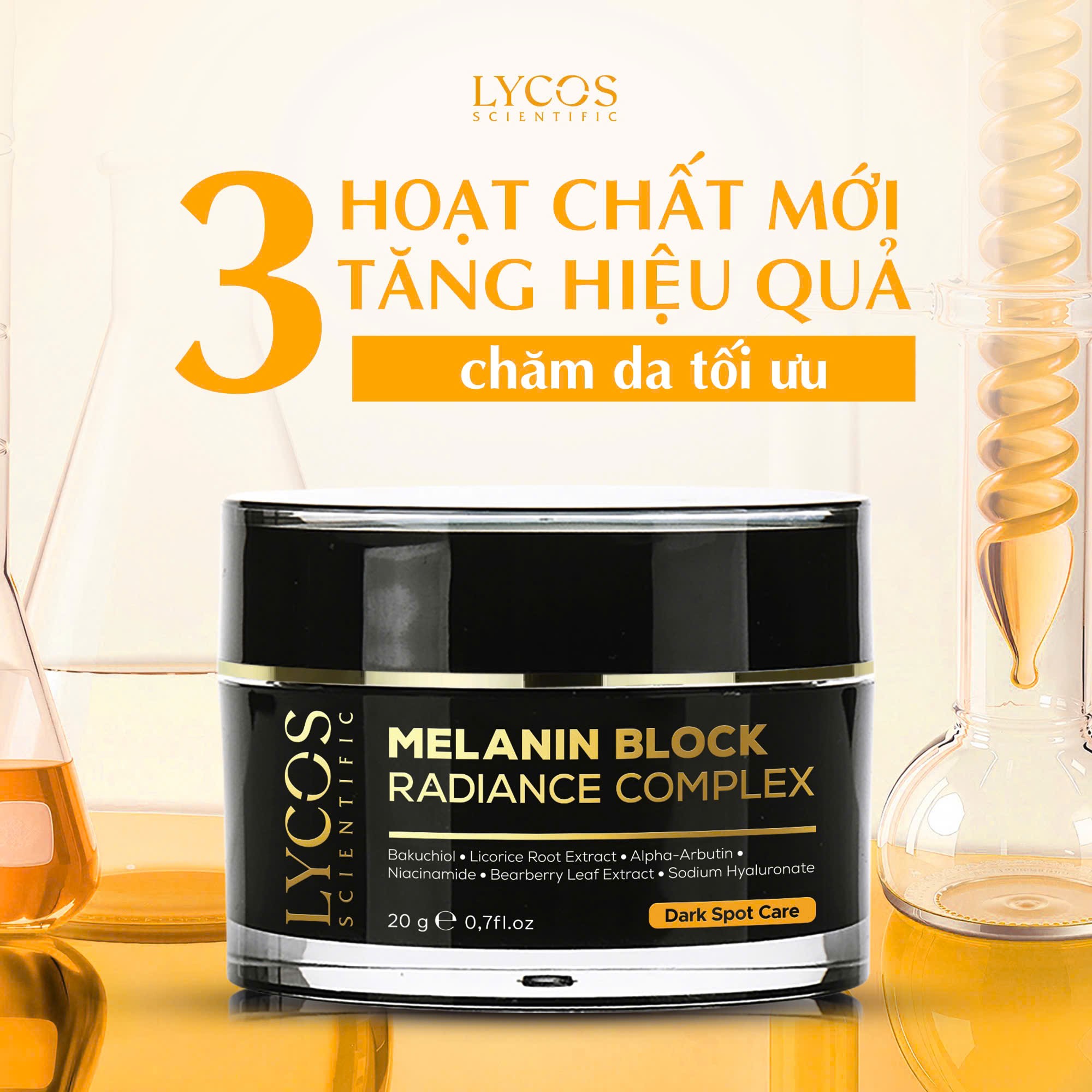 Combo Sáng Da Mờ Nám Lycos : Tinh chất Peel Da Lycos + Kem Nám Đêm Lycos - Xóa nhăn, nám tàn nhang