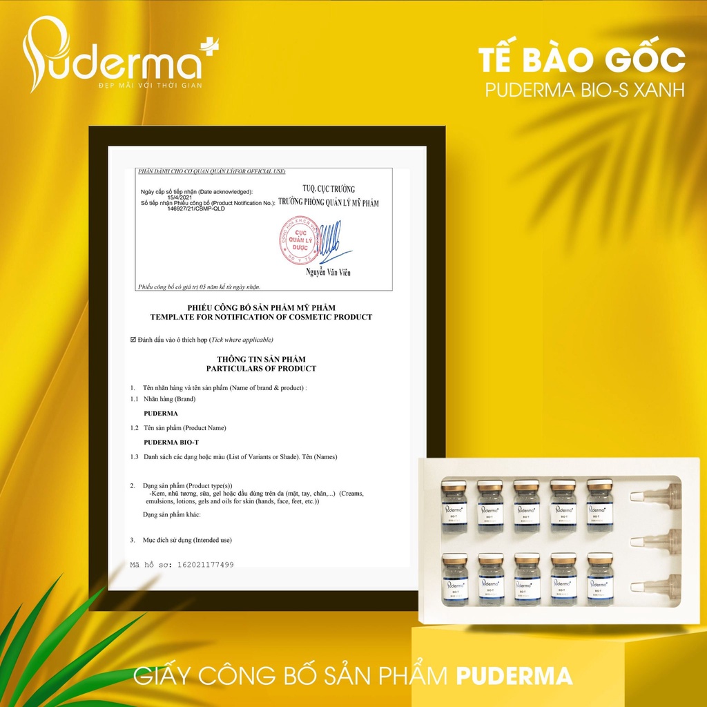 Tế Bào Gốc PUDERMA BIO- ĐỎ, PHÁ NÁM: Làm mờ vết nám, tàn nhang, đồi mồi, vết thâm, tái tạo da..