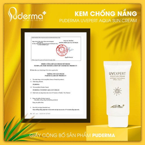 Kem Chống Nắng cao cấp Hàn Quốc PUDERMA UVEXPERT AQUA