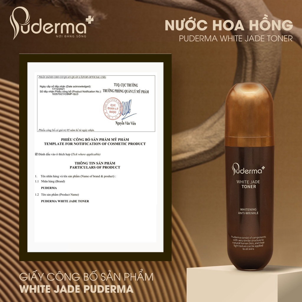 [Chính hãng] Bộ Hỗ Trợ Xóa NÁM WHITE JADE PUDERMA: Cấp ẩm, nâng cơ, tái tạo lớp biểu bì, giúp da trắng sáng, mịn màng.