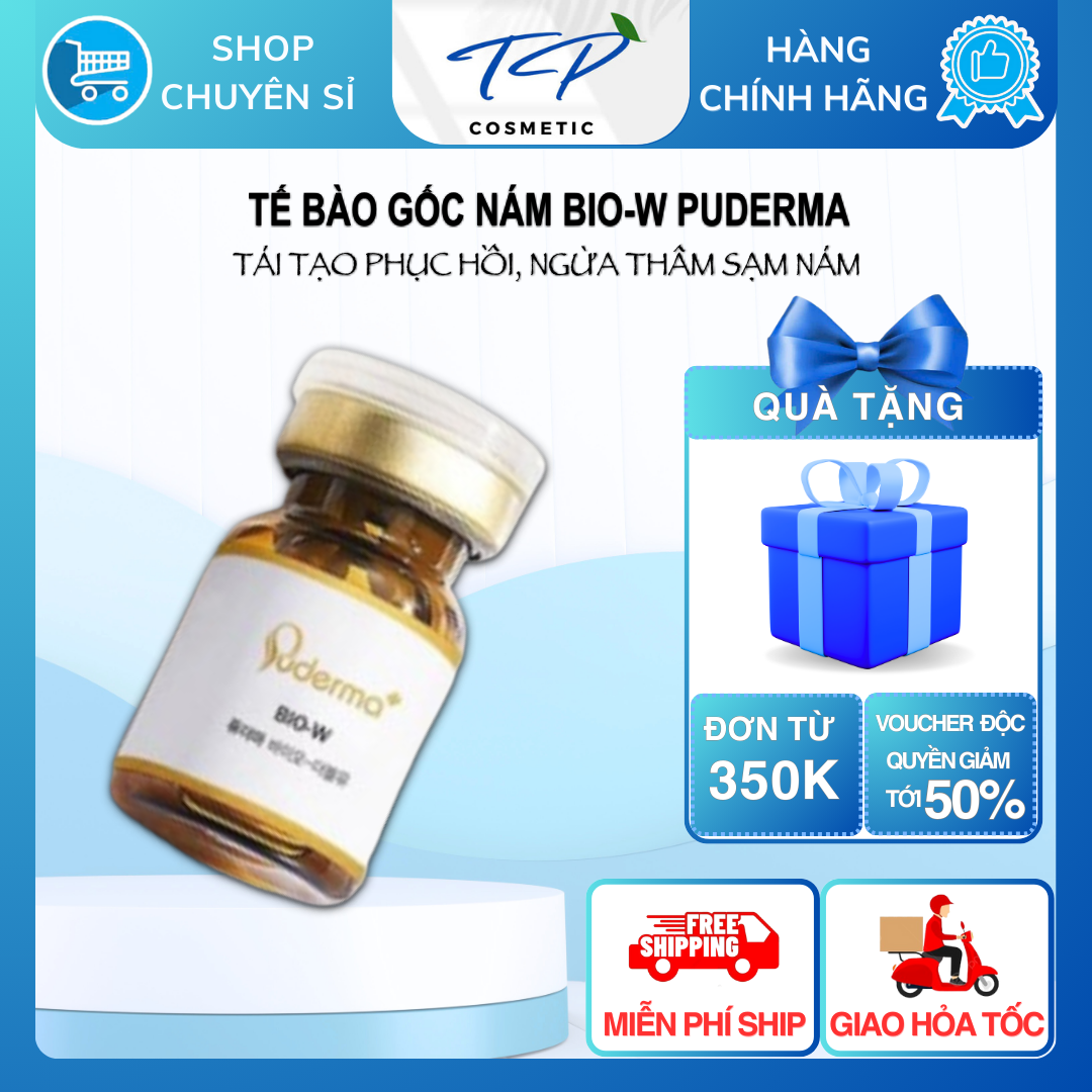 Tế Bào Gốc PUDERMA PHÁ NÁM Bio W: Làm mờ vết nám, tàn nhang, đồi mồi, vết thâm, tái tạo da..
