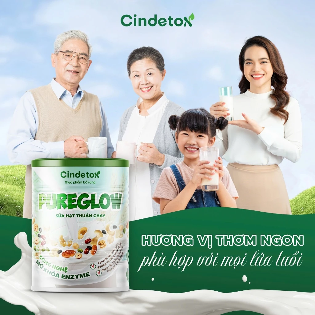 Sữa hạt thuần chay Cindetox 400gr: tăng cường sức khỏe, vị thơm ngon, dễ uống, dễ hấp thụ