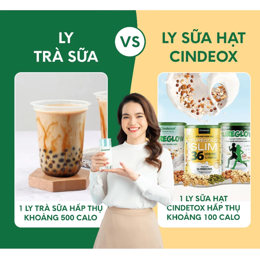 Sữa hạt thuần chay Cindetox 400gr: tăng cường sức khỏe, vị thơm ngon, dễ uống, dễ hấp thụ