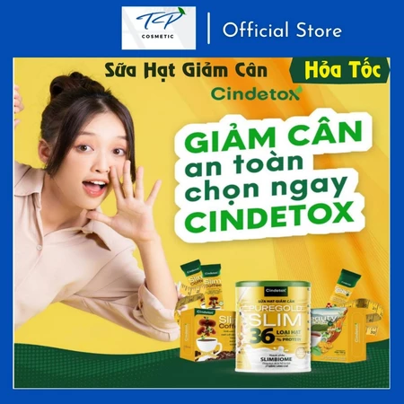 Sữa hạt giảm cân thuần chay Cindetox hộp 400gr gồm 36 loại hạt giúp giảm cân an toàn, tăng miễn dịch
