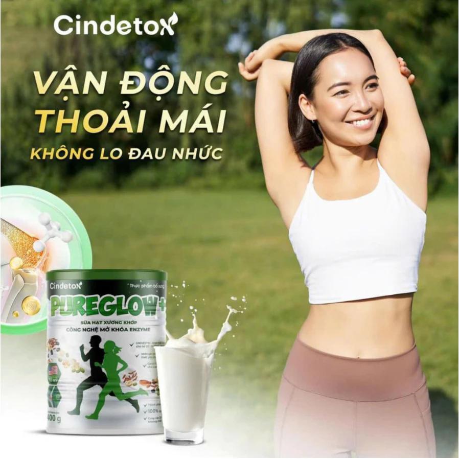 Sữa hạt xương khớp thuần chay Cindetox hộp 400gr - Sữa hạt ngủ cốc - Sữa hạt tốt cho sưc khỏe