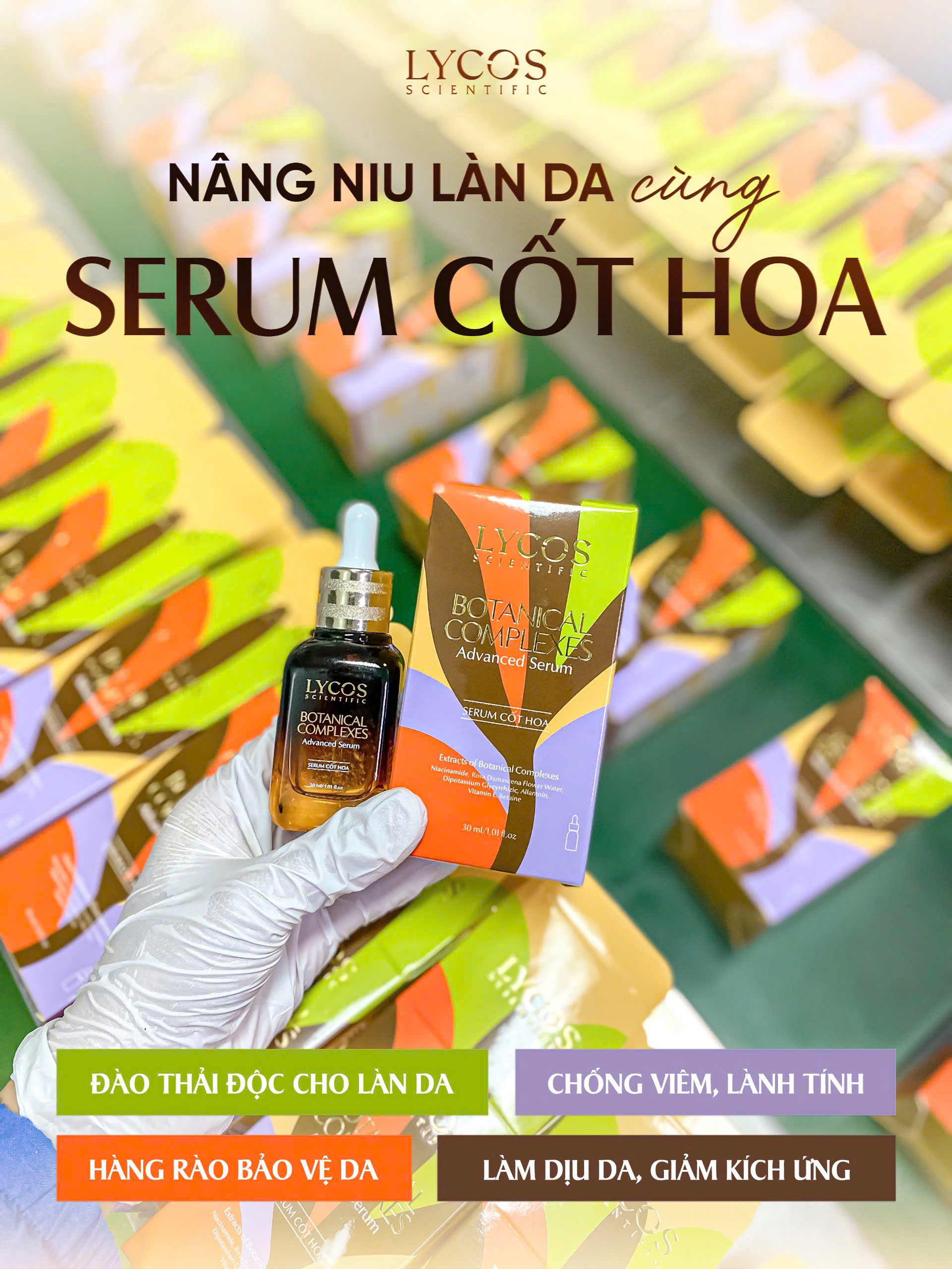 SERUM CỐT HOA PHIÊN BÃN ĐẶC BIỆT 30ML.Phức hợp từ 7 loại hoa và thảo dược tự nhiên.