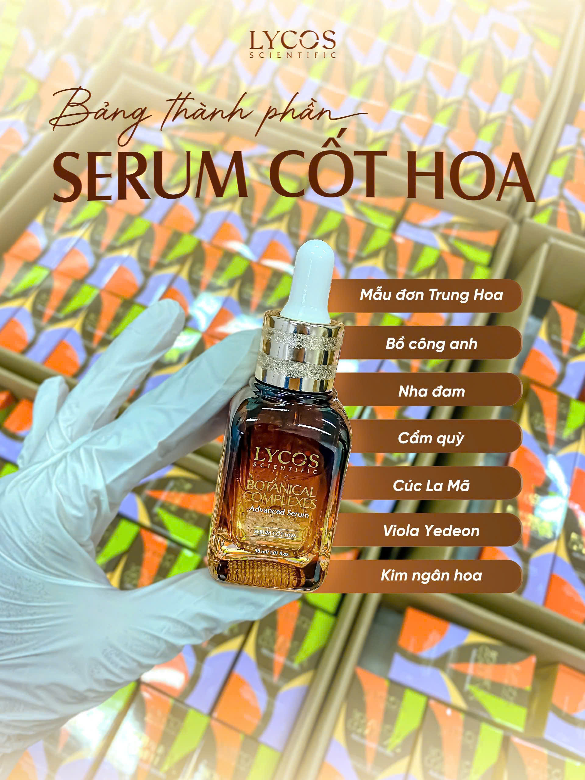 SERUM CỐT HOA PHIÊN BÃN ĐẶC BIỆT 30ML.Phức hợp từ 7 loại hoa và thảo dược tự nhiên.