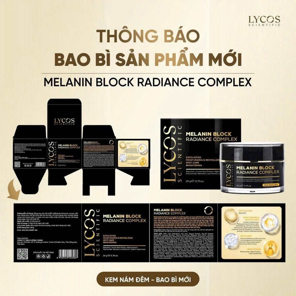 Combo 3 - Sáng Da Mờ Nám Lycos : Tinh chất Peel Da Lycos + Kem Nám Đêm Lycos + Dưỡng ẩm Lycos