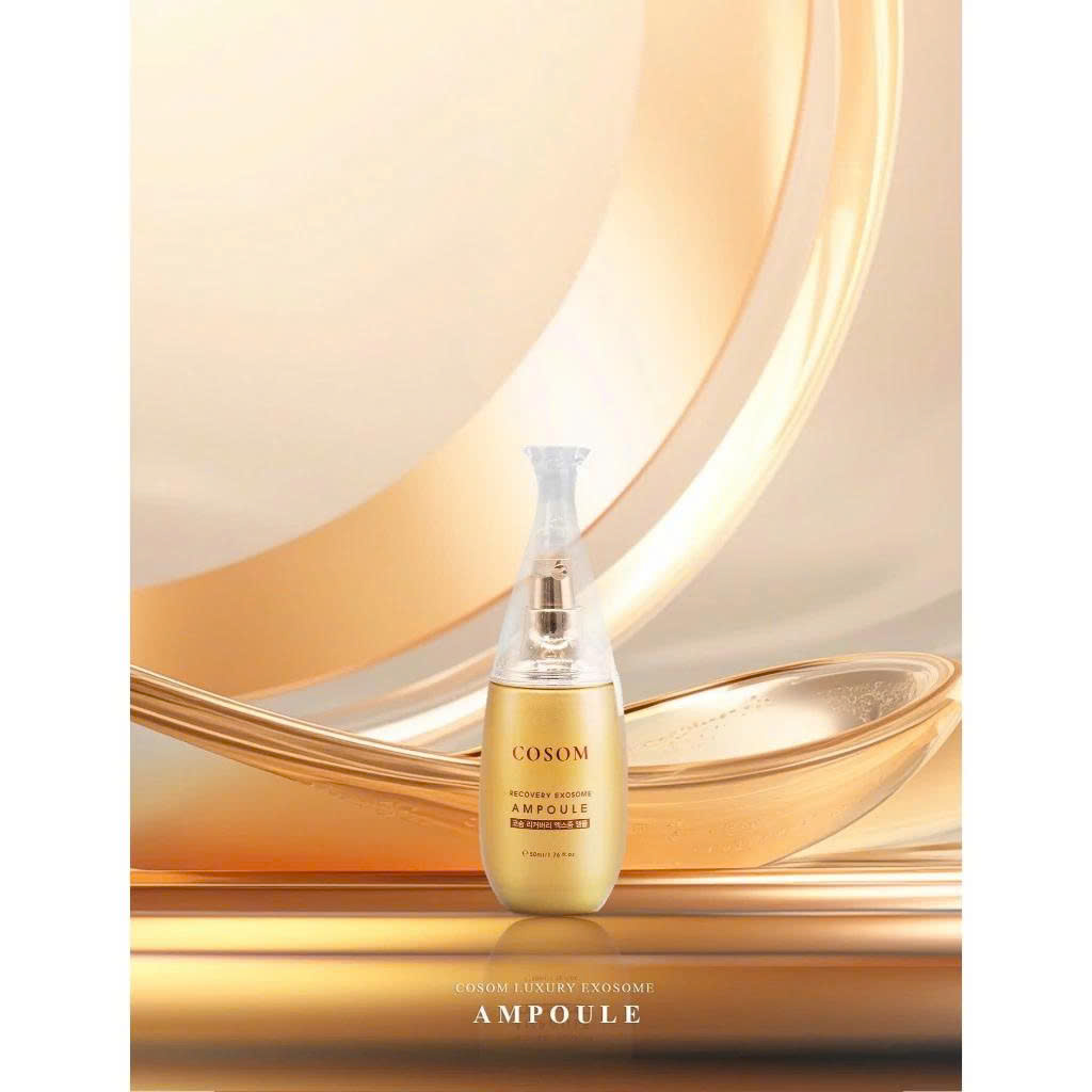 Tinh chất Huyết Thanh Tế Bào Gốc COSOM Luxury Exosome Ampoule 50ml – Dưỡng ẩm, phục hồi, trẻ hóa da