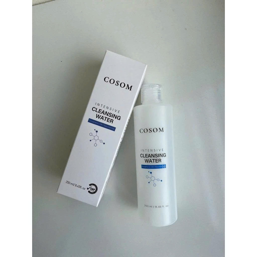 Nước Tẩy Trang COSOM INTENSIVE CLEANSING WATER Hàn Quốc: Làm sạch sâu – Dưỡng ẩm – sáng da