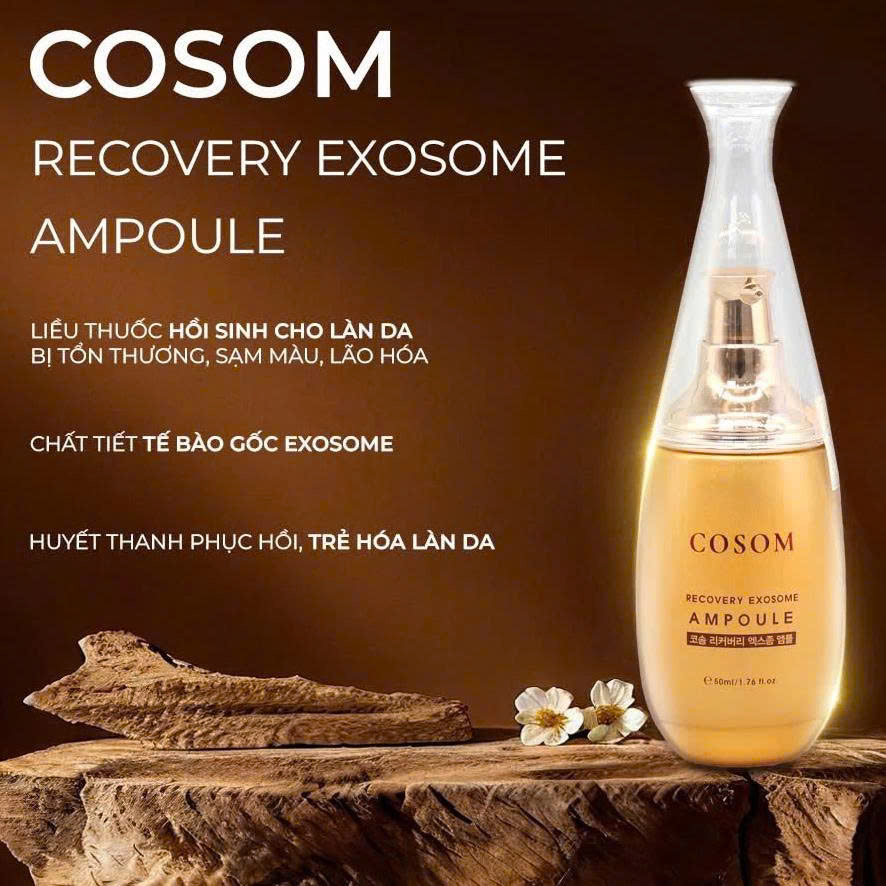 Bộ Kem Dưỡng Da Cao Cấp COSOM Luxury Exosome – Tái tạo phục hồi da sạm nám, tàn nhang, da lão hóa.