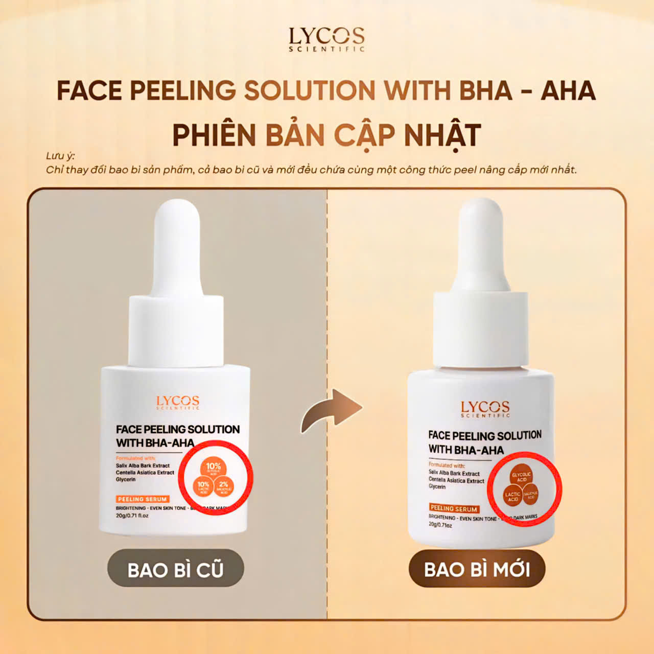 Combo 3 - Sáng Da Mờ Nám Lycos : Tinh chất Peel Da Lycos + Kem Nám Đêm Lycos + Dưỡng ẩm Lycos