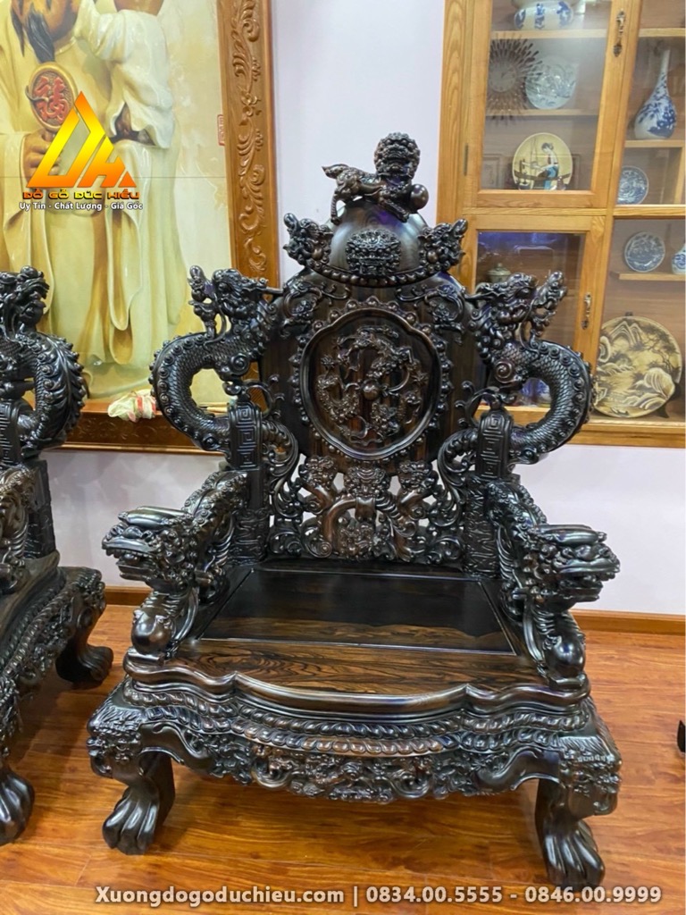 Bộ Rồng Đỉnh Mun Hoa Lào 12 món(Bắc Giang)