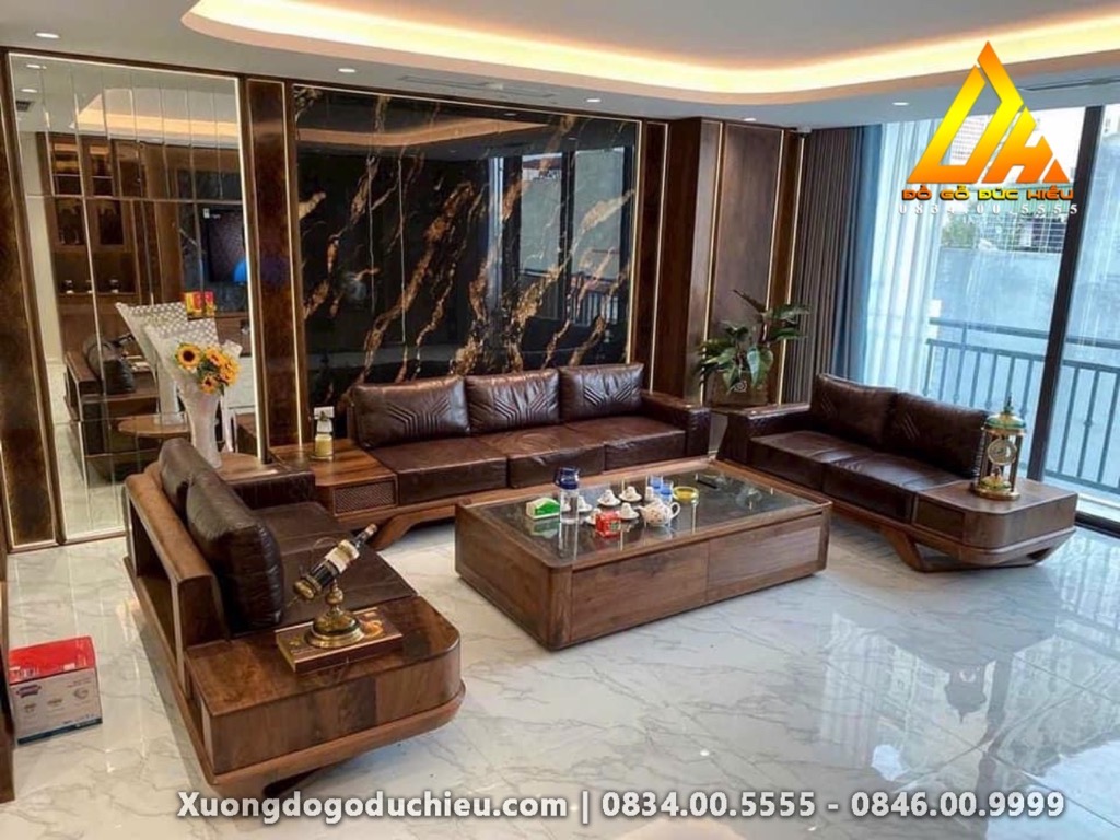 Combo Sofa chân thuyền + Kệ Tivi